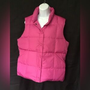 Lands' End Vibrant Pink Quilted Vest